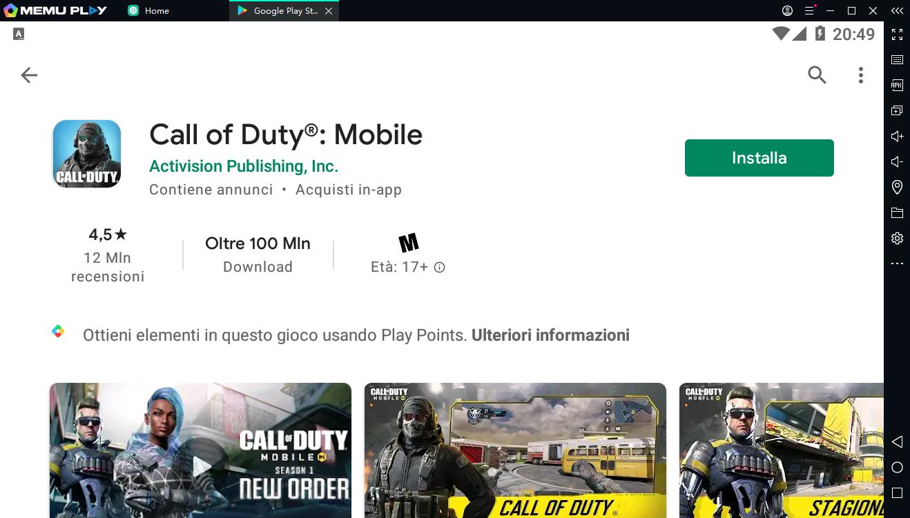 Scarica e gioca al Call of Duty：Mobile su PC